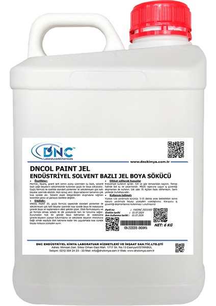 En Güçlü Boya Sökücü Jel Dncol Paint Jel
