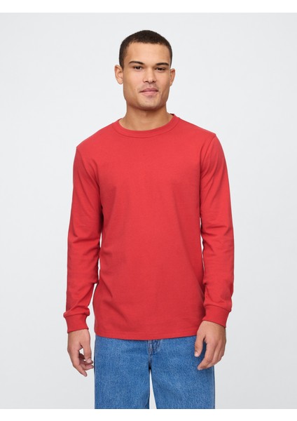 Erkek Kırmızı Everyday Soft Sıfır Yaka T-Shirt
