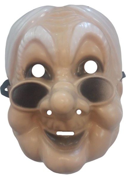 Tam Yüz Lastikli Ihtiyar Nine Babaanne Anneanne Şeklinde Halloween Maskesi