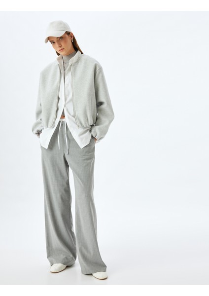 Crop Bomber Ceket Yumuşak Dokulu Yuvarlak Yaka Cepli Astarlı fiyatları