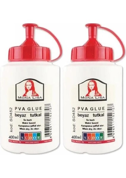 Beyaz Tutkal 500 gr 2 Adet Beyaz Mobilya Tutkalı 400 ml Ahşap Tutkalı Su Bazlı Çok Amaçlı Beyaz Tutkal