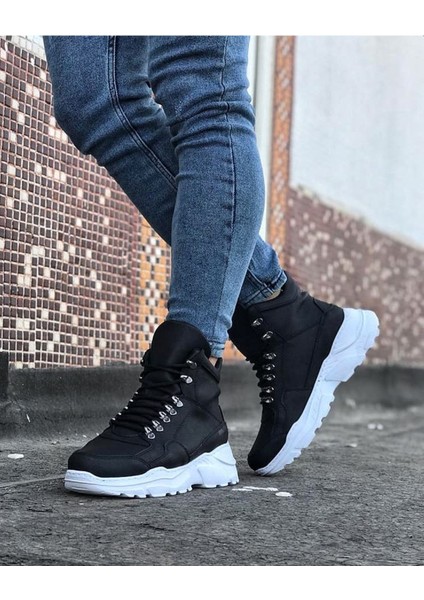 J07 Bağcıklı Ortopedik Taban Suya ve Soğuğa Dayanıklı Günlük Kışlık Erkek Bot Bt Siyah fiyatları
