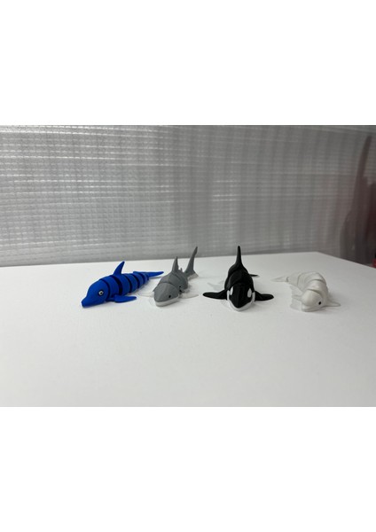 4'lü Mini, Hareketli Balık Oyuncak Paketi (Balık Figürleri) modelleri
