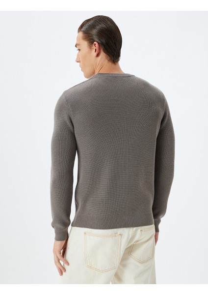 Triko Kazak Basic Bisiklet Yaka Uzun Kollu Yün Karışımlı fırsatları