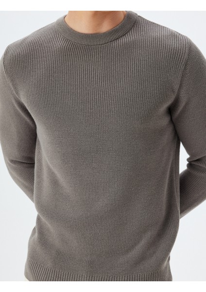 Triko Kazak Basic Bisiklet Yaka Uzun Kollu Yün Karışımlı indirimleri