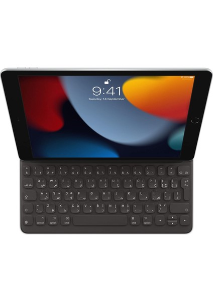 Mg Store Smart Keyboard: 10.5 Inç iPad Pro, iPad Air (3. Nesil) ve iPad (7., 8., ve 9. Nesil) Için iPad Klavyesi ve Kılıfı, Rahat Yazma Deneyimi, Arapça