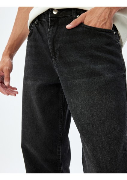 Vintage Straight Kot Pantolon Cep Detaylı Pamuklu indirimleri