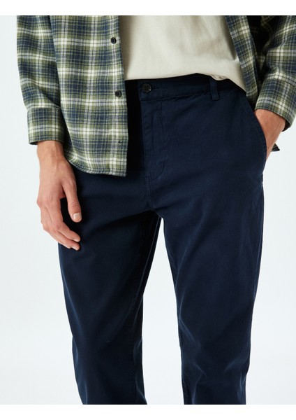Slim Fit Pamuklu Gabardin Pantolon indirimleri