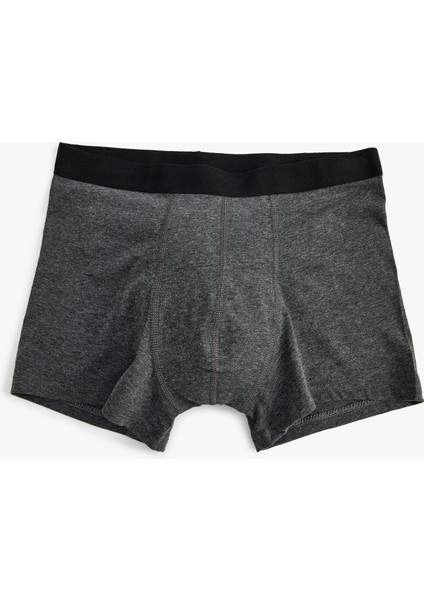 Boxer Seti 3'lü Slim Fit Palmiye Baskılı Pamuk Karışımlı