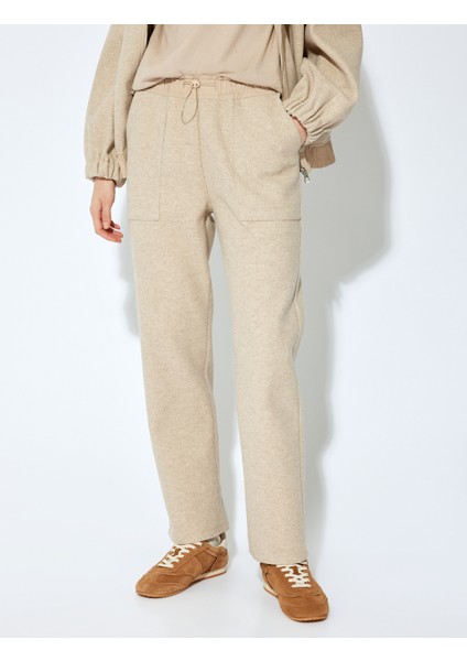 x Şahika Ercümen - Yumuşak Dokulu Cepli Eşofman Pantolon modelleri