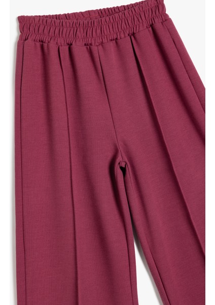 Bol Paça Pantolon Beli Lastikli Viskon Karışımlı modelleri