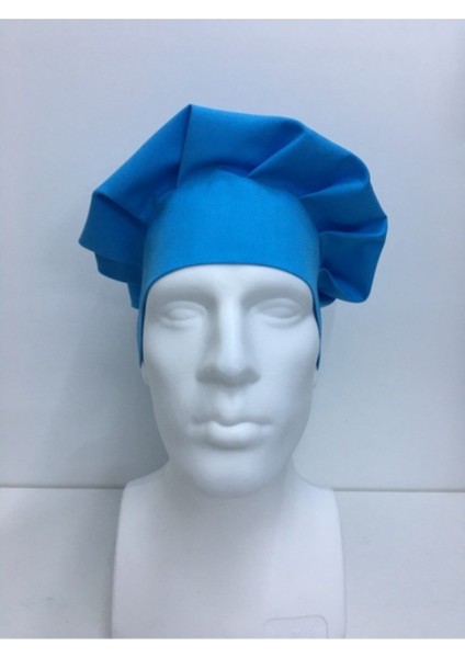 Turkuaz Aşçı Şapkası, rahat ve şık mutfak aksesuarı, polyester materyal