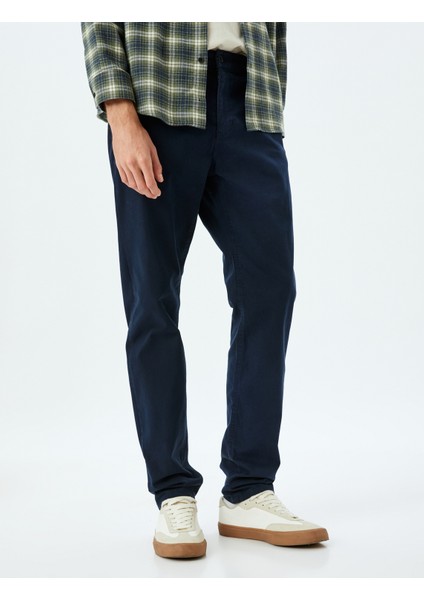 Slim Fit Pamuklu Gabardin Pantolon