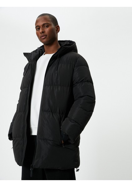 Şişme Mont Kapşonlu Cep Detaylı Uzun Kollu fiyatları