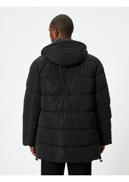 Şişme Mont Kapşonlu Cep Detaylı Uzun Kollu fırsatları