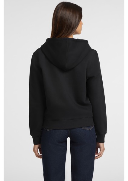 Kadın Gj Mini Yama Fermuarlı Sweatshirt - Siyah fiyatları