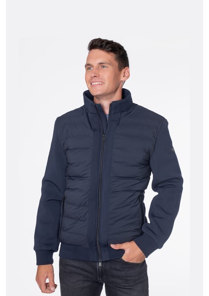 Erkek Quılted Jacket Şişme Mont - Lacivert