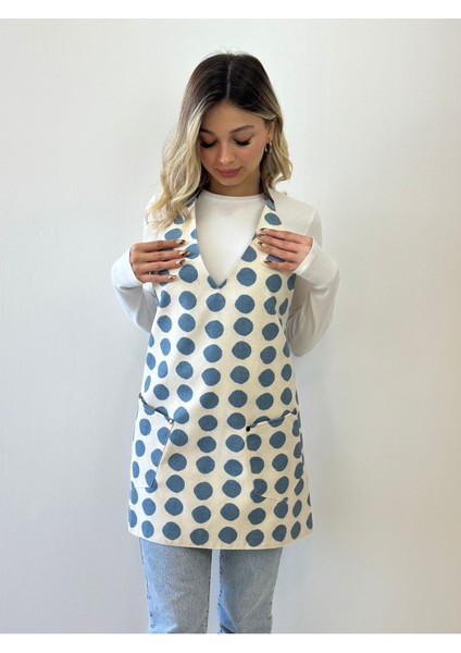 Çok Renkli Pamuklu Puantiyeli Su İtici Kadın Önlük, 65x62 cm indirimleri