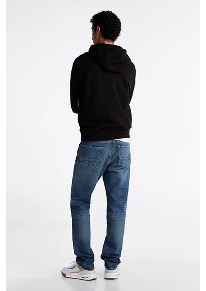 Erkek Essentıal Nakışlı Logo Kapüşonlu Sweatshirt - Siyah fırsatları