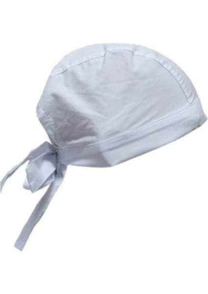 Aşçı Kep Şapka Bandana (Beyaz)