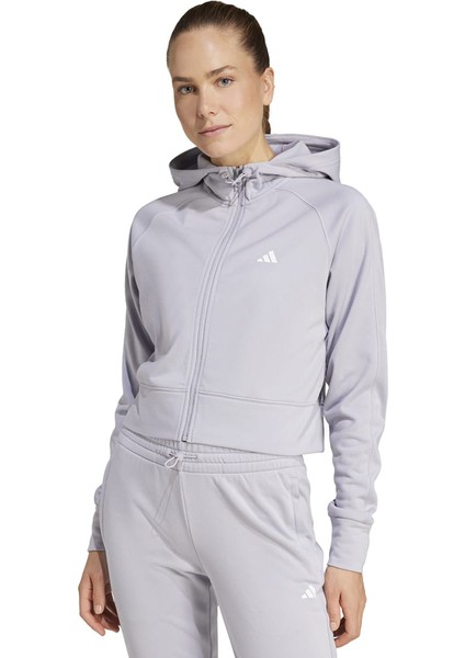 Gg Kadın Gri Kapüşonlu Ceket