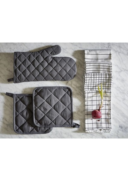 Siyah 33 cm Mutfak Fırın Eldiveni, Pratik ve Şık Tasarım, Pamuk Polyester Malzeme fırsatları