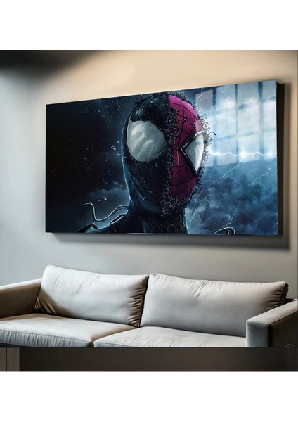 Süper Kahramanlar Yapay Zeka Destekli, 3D Dekoratif Baskı Yatay Cam Tablo 473