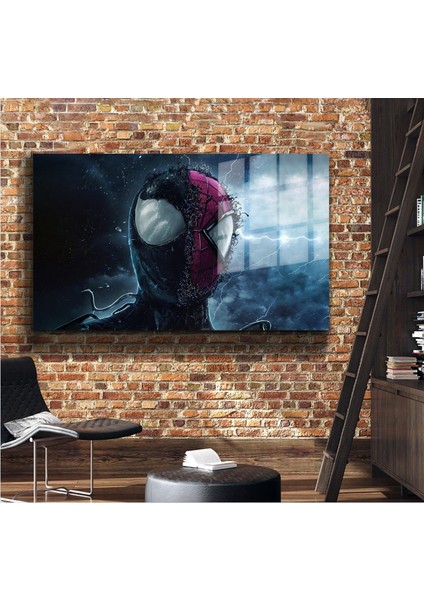 Süper Kahramanlar Yapay Zeka Destekli, 3D Dekoratif Baskı Yatay Cam Tablo 473