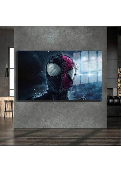 Süper Kahramanlar Yapay Zeka Destekli, 3D Dekoratif Baskı Yatay Cam Tablo 473