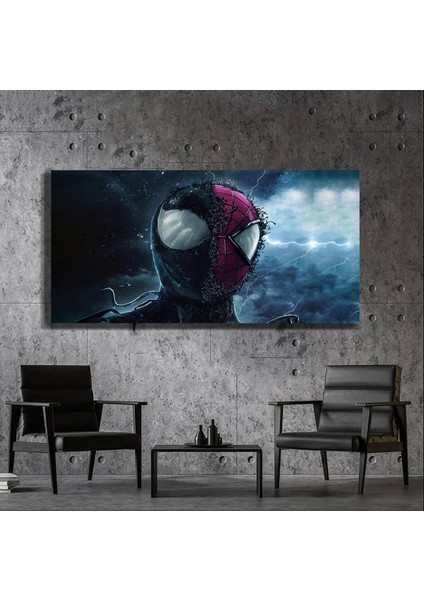 Süper Kahramanlar Yapay Zeka Destekli, 3D Dekoratif Baskı Yatay Cam Tablo 473