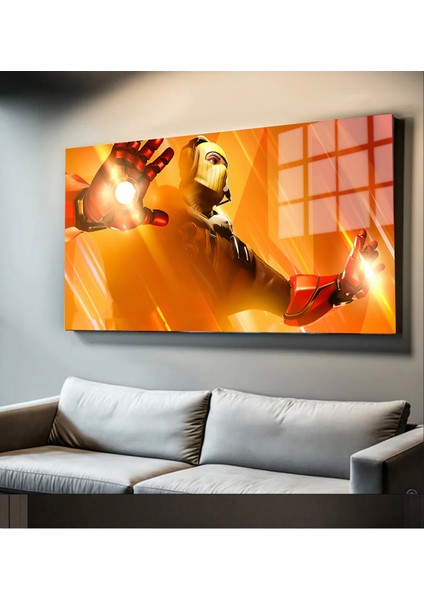 Süper Kahramanlar Yapay Zeka Destekli, 3D Dekoratif Baskı Yatay Cam Tablo 252