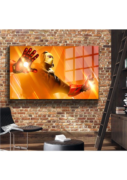 Süper Kahramanlar Yapay Zeka Destekli, 3D Dekoratif Baskı Yatay Cam Tablo 252