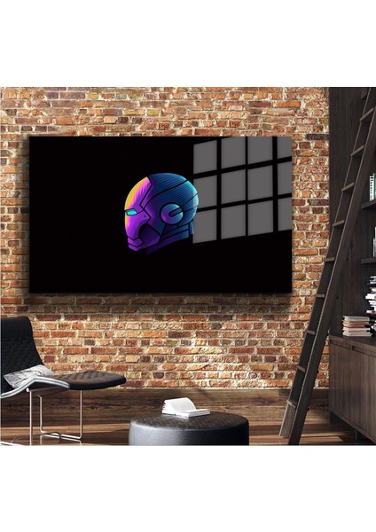 Süper Kahramanlar Yapay Zeka Destekli, 3D Dekoratif Baskı Yatay Cam Tablo 253