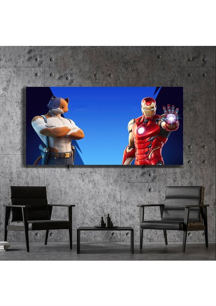 Süper Kahramanlar Yapay Zeka Destekli, 3D Dekoratif Baskı Yatay Cam Tablo 388