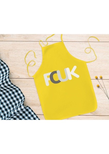Fcuk Tasarımlı Sarı Mutfak Önlüğü Aşçı Hediyesi, Arkadaşa Hediye-7