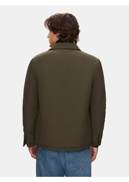 Gömlek Yaka Teknık Yeşil Mont modelleri