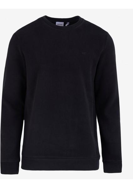 Bisiklet Yaka Siyah Erkek Sweatshırt M4WM-SWT-1559