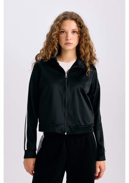 Oversize Geniş Kalıp Cepli Fermuarlı Spor Hırka E1803AX24WN