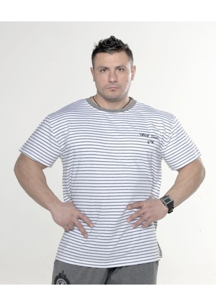 Beyaz Klasik Pamuklu Tişört Big Sam 2691