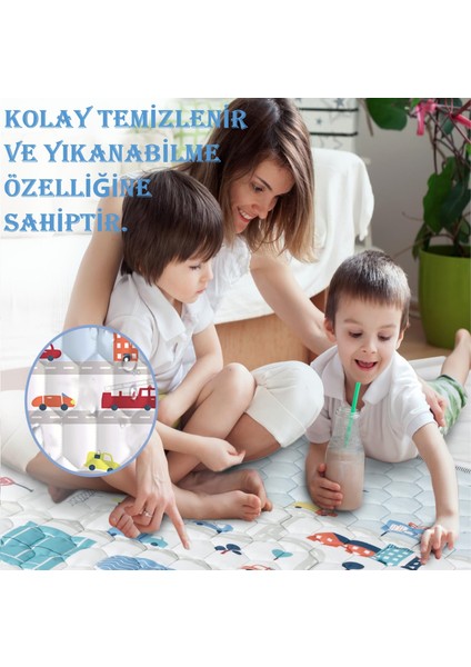 iİNFANT HOBBY Premium City Traffic Oyun Halısı Oyun Matı 150x140cm