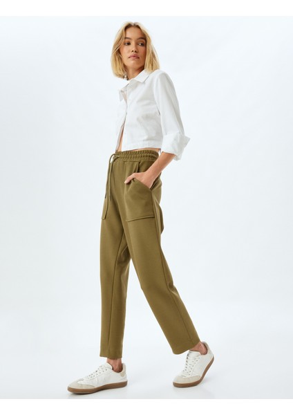 Eşofman Pantolon Cepli Beli Bağlamalı