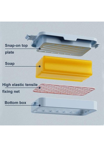 Yuekeda-4 Adet/paket Çok Fonksiyonlu Kaymaz Drenaj Köpük Sabun Kutusu (Yurt Dışından)