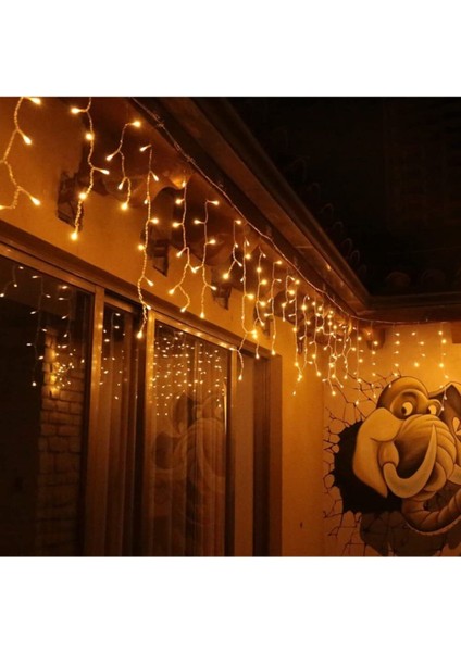 4 Metre 8 Fonksiyonlu Saçak LED Sarkıt LED Eklenebilir LED LED Peri LED Işık Yılbaşı Işık LED Süsle