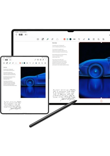 Samsung Galaxy Tab S9/s9 Plus/s9 Ultra Uyumlu S Pen Dokunmatik Stylus Kalem ve Yedek Uç