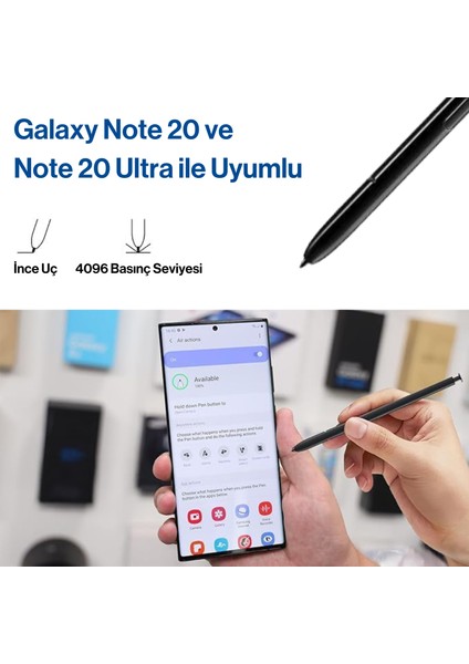 Samsung Galaxy Note 20 Note 20 Ultra Uyumlu S Pen Dokunmatik Stylus Kalem ve Yedek Uç