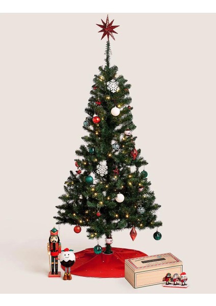 Yılbaşı Çam Ağacı Sık Dallı Demir Ayak 150 cm 300 Dal - Parti Malzemeleri - Happy New Year