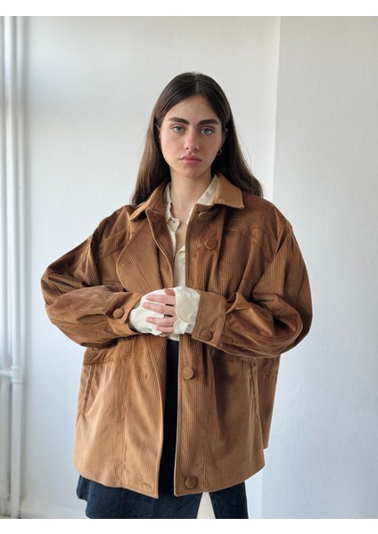 Bomber Ceket Mont Kadın Camel