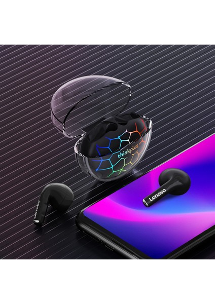 Thinkplus LP80 Pro Hifi Ses Yarı Kulak Içi Bluetooth 5.3 Kulaklık Düşük Gecikmeli Tws Kulaklık (Rgb Versiyonu) - Beyaz (Yurt Dışından)