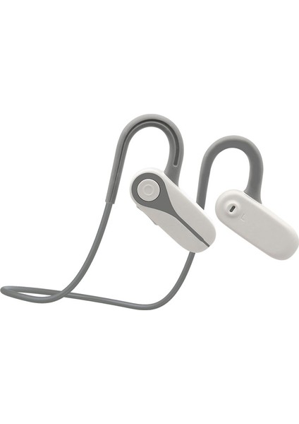 B8 Hava Iletimli Kulaklık Bluetooth 5.3 Su Geçirmez Kablosuz Spor Müzik Oyun Boyun Bantlı Kulaklık - Beyaz (Yurt Dışından)