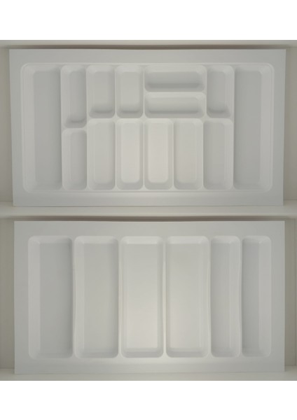 85X49 Cm. Beyaz Kaşıklık ve Kepçelik 2'li Set (79X41 Cm'e Kadar Kesilebilir)